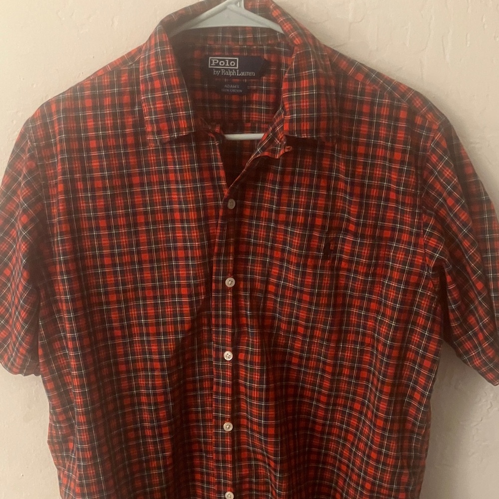 Polo by Ralph Lauren Red and Black Plaid Men's Shirt